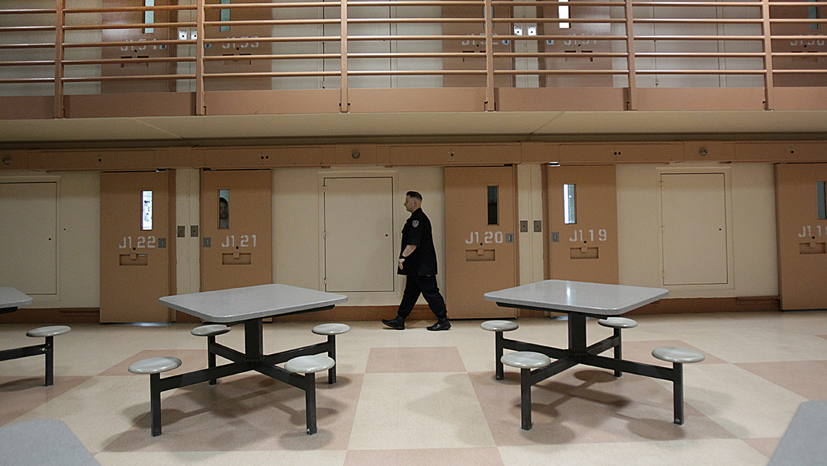 Correctional officer in a facility