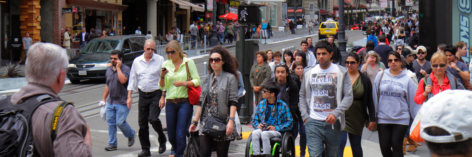 People walking on street
