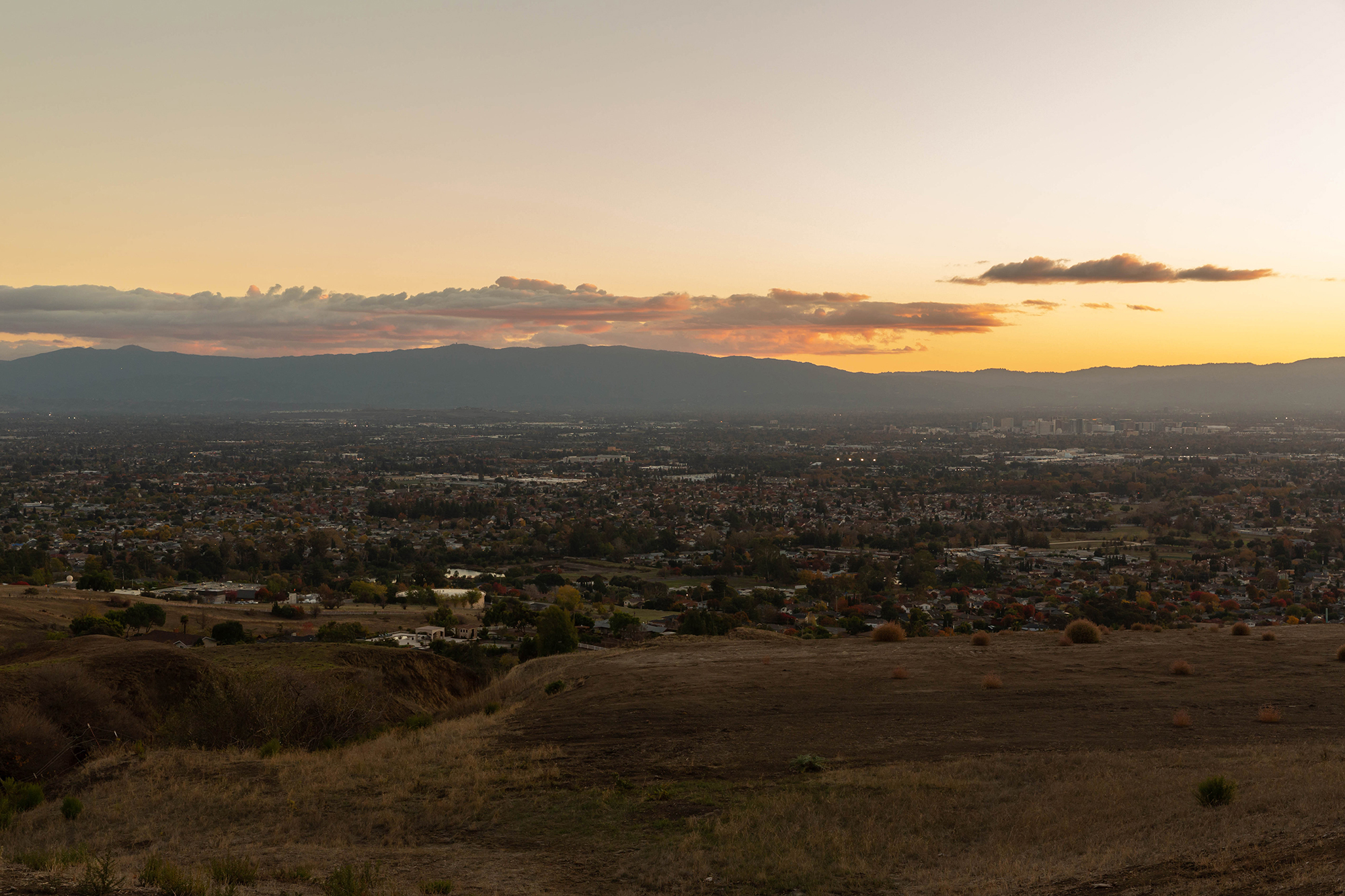 Sunset over Santa Clara County