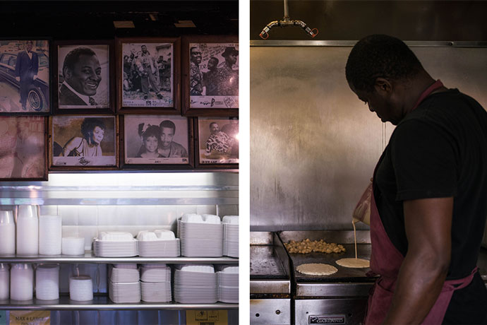 Niyi Alash prepares food food for customers