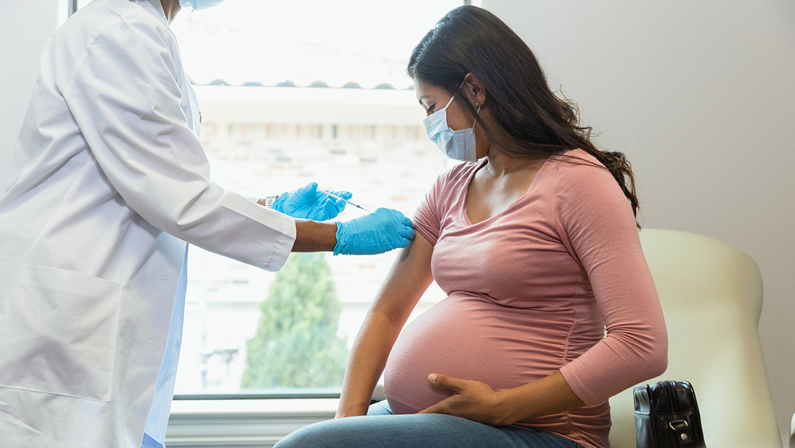 photo of person receiving vaccine