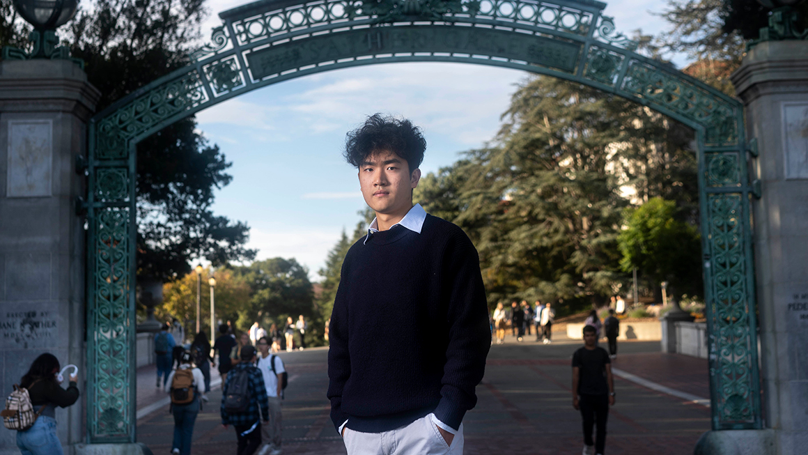 photo of student on university campus