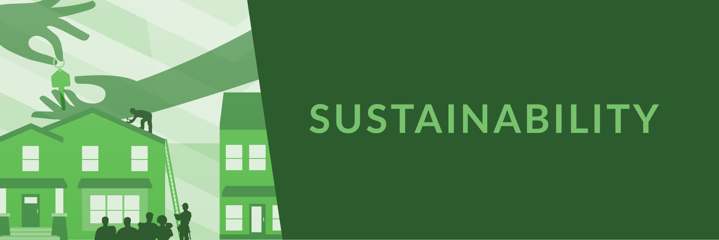 Illustration depicting sustainable housing supplies