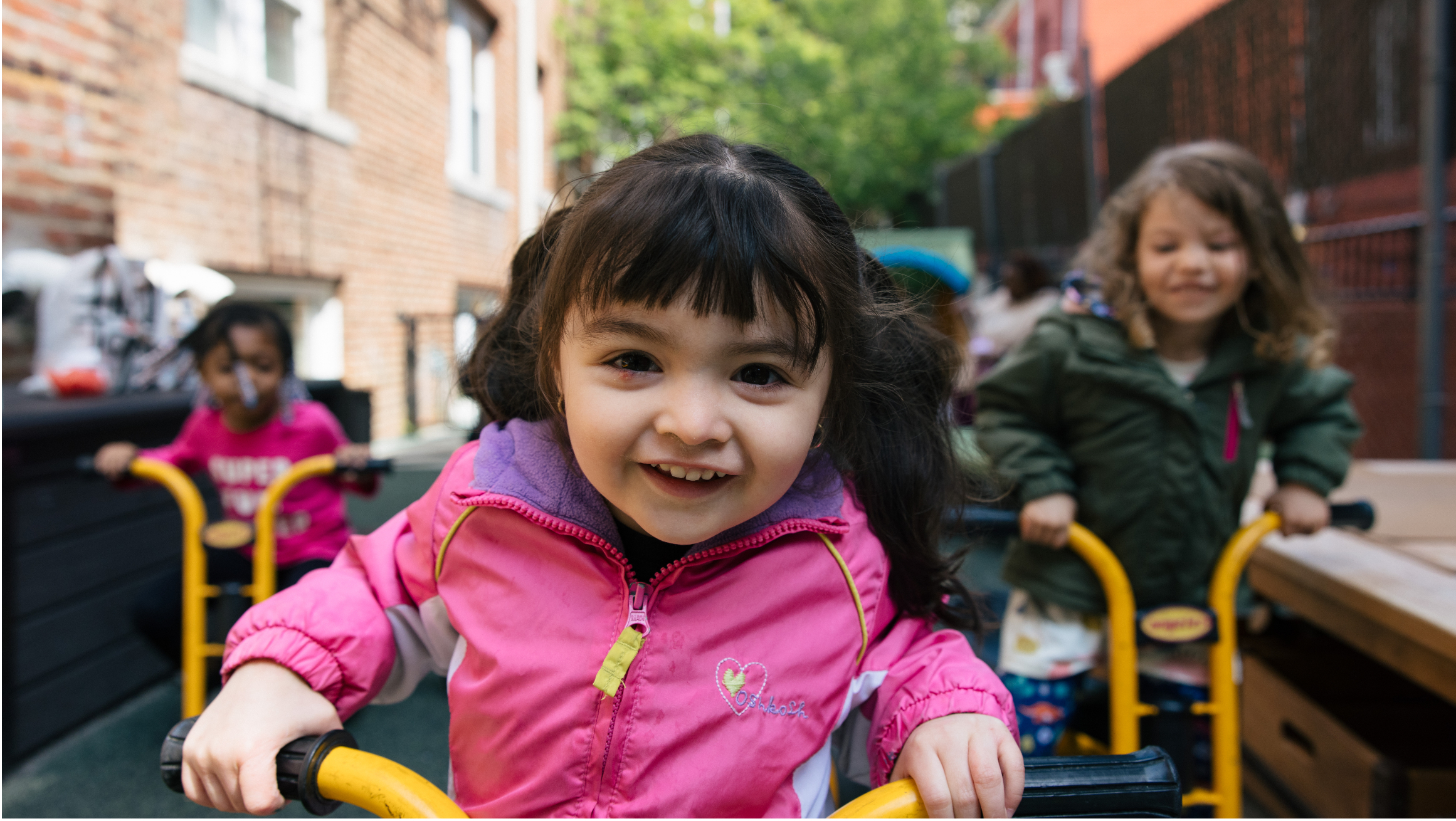 photo of young child playing outside