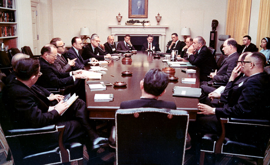 President Johnson addresses the Urban Institute Board of Directors in 1968 President Johnson addresses the Urban Institute Board of Directors in 1968