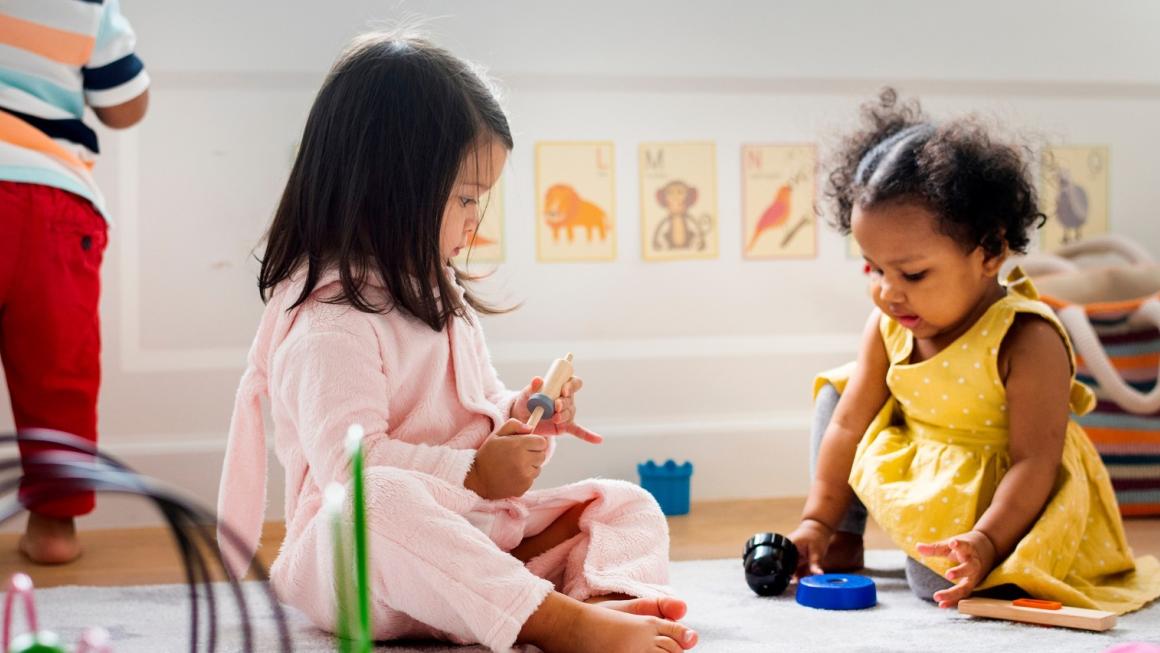 Children at daycare playing