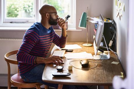 Man working at computer