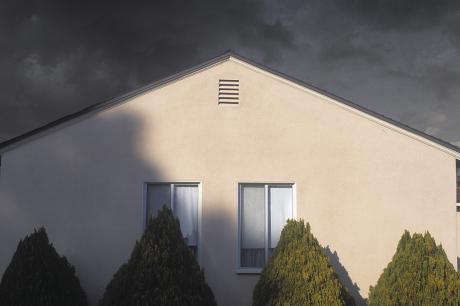 House in shadows