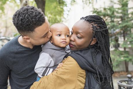 Young family with child