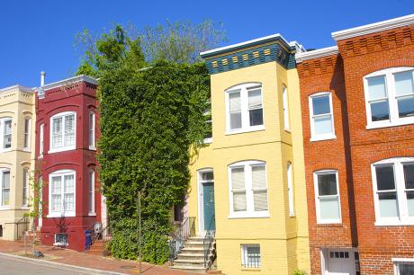 A row of townhouses