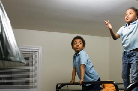 children playing in a house