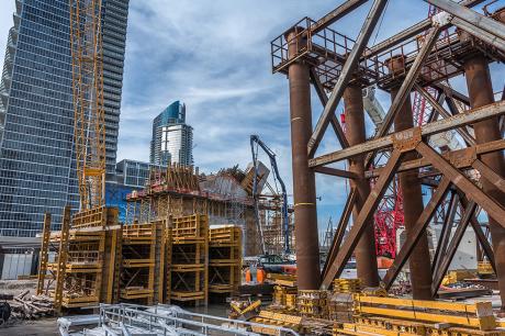Tall building construction.