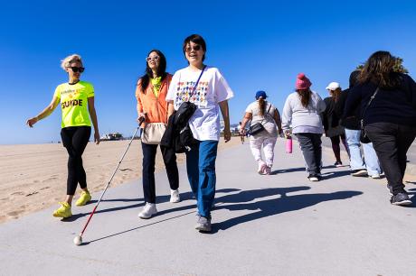 photo of people during nonprofit walking/running group's monthly meetup