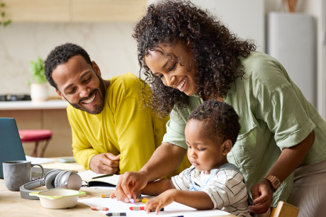 photo of Black family together