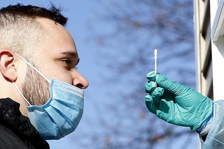 Patient gets tested for COVID-19