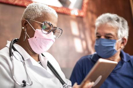 Patient consults doctor