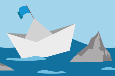 A boat in the water