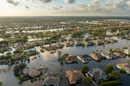 Residential area after a flood.