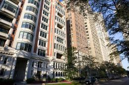 High rise apartment buildings on a sunny day