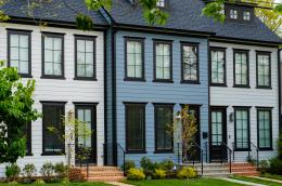 A row of townhomes
