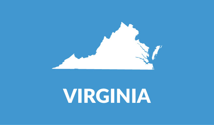 state outline of virginia